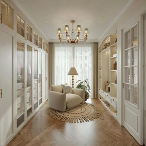 Estilo europeo tamaño personalizado moderno armario muebles de dormitorio para Villa hogar