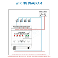 Télécommande sans fil DC12V/24V Module récepteur relais 4 canaux Transmetteur universel de télécommande RF 433 MHz