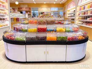Equipo de Exhibición para Supermercados y Tiendas de Alimentos a Granel, para Snacks, Frutos Secos, Granos y Dulces, con Estantes Redondos - Product Image 2