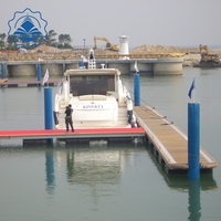 Pont flottant en alliage d'aluminium pour quai de bateau avec revêtement composite WPC, durée de vie de 30 ans