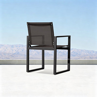 Ensemble de table et de chaises de jardin en aluminium moderne, résistant à l'eau, au soleil et aux intempéries