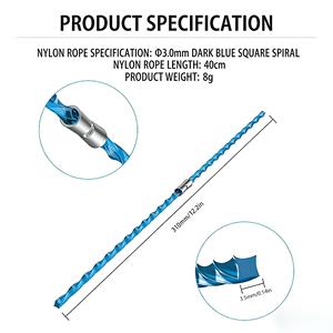 A6487 Paquete de 50 Cintas de Nylon Resistentes para Desbrozadora, 3.5mm 40cm, Azul con Hebilla, para Black&Decker GL680 GL685 GL69 - Product Image 5