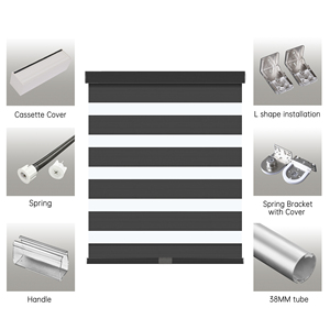 SAMADHI High Quality Custom Size <b>Window</b> Zebra Roller Blinds Cordless <b>Shades</b> Zebra Blinds - Product Image 5