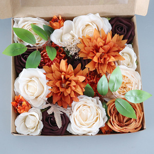 Cadeau de saint-valentin, mélange de fausses Roses poussiéreuses, coffret de fleurs artificielles en soie, pour Bouquet de mariage DIY - Product Image 5