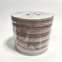 60-320 #   Disque abrasif en oxyde d'aluminium à grains assortis 5" 125mm 8 trous, matériau abrasif enduit, papier abrasif rouge, Lijas Madera