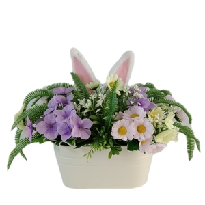 <span class=keywords><strong>Flores</strong></span> Artificiales Realistas Senamsine Natural Touch, Decoración de Primavera con Conejitos de Plástico y Huevos de Pascua para Decoración - Product Image 2