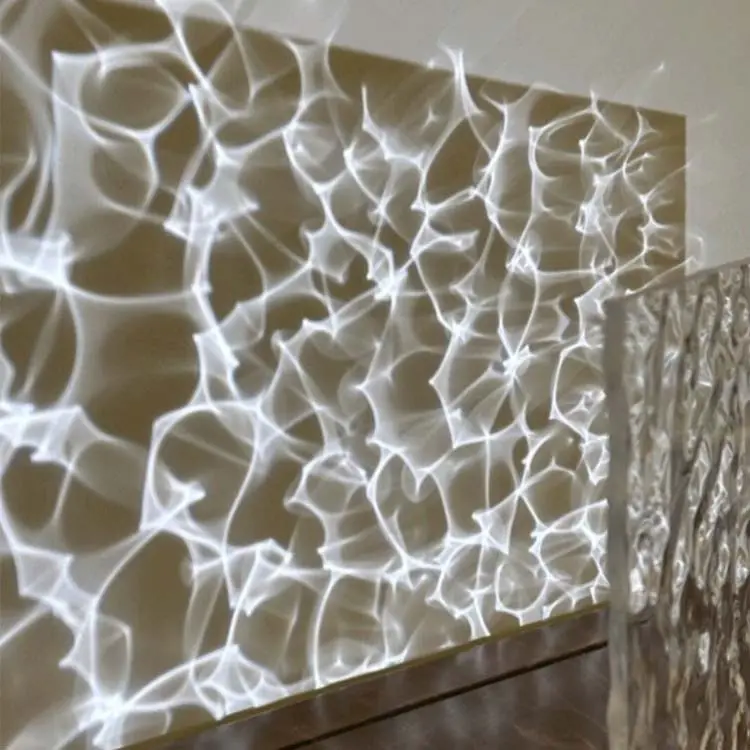 アクリルPMMA LEDディフューザーパネルライトガイドプレート屋根家の室内装飾透明な水リップルアクリル壁タイル