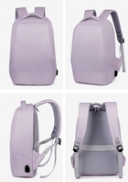 Sacs d'étudiant de grande capacité unisexes, sacs de voyage multifonctionnels imperméables, sacs à dos pour ordinateur portable Oxford antivol avec USB