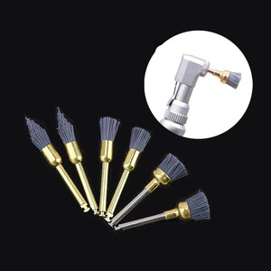 Brosses de polissage dentaire, ensemble de 6 pièces, nettoyage au carbure de silicium pour machine à faible vitesse, accessoires pour perceuse dentaire - Product Image 2