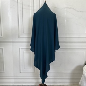 2231 #   Khimar de una Capa, el Más Vendido, Cómodo y Suave, Material Nida, Color Sólido, Simplicidad, Popular entre las Mujeres, Hiyab para Ramadán y Eid - Product Image 5