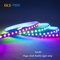 Bande LED RVB pleine couleur adressable WS2812B, 96 LED, 5V, SMD5050, WS2812, bande lumineuse magique RGBIC