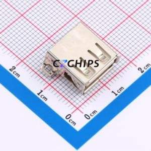 XUBF-0410-08 USB <b>Connector</b> SMD <b>Connector</b> ( <b>Connector</b> Type: Type-A )( Protocol Standard: USB 2.0 )( Gender: Female ) - Product Image 1