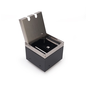 Toma de Corriente de Piso con Diseño de Tapa Empotrada de Acero Inoxidable SS304 y Gestión de Cables, Caja con Recubrimiento en Polvo Galvanizado - Product Image 6
