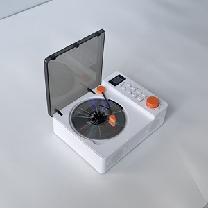Lecteur CD vintage, haut-parleur Bluetooth, radio, lecteur audio multifonctionnel pour musique locale, mini lecteur de disques portable sans fil - Product Image 3
