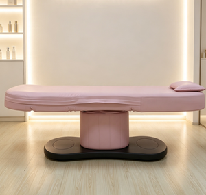 Table de soin électrique rose réglable en similicuir PU pour salon de beauté et massage - Product Image 2