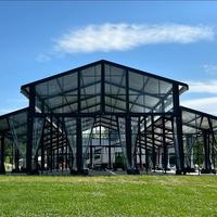 Tente Atrium ZC à structure en aluminium, capacité 700 personnes, quatre saisons, imperméable, ignifuge, pour mariages et événements en plein air