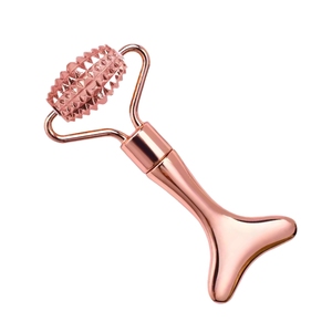 Rodillo Facial de Oro Rosa con Púas Metálicas para Masaje Facial, Venta al por Mayor con Logotipo Personalizado, Herramientas de Belleza para el Cuidado de la Piel - Product Image 6