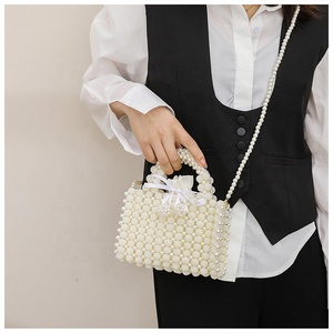 Bolso de Mano de Diseño Exclusivo 2026 para Mujer, con Cuentas Acrílicas, Cadena para el Hombro, Mini Asa de Perlas, Ideal para Bodas, Fiestas y Regalos - Product Image 6