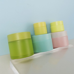 Glass Cosmetic <b>Empty</b> Cream Packaging 15g 20g 30g 50g 100g 120g Frosted Cosmetic Container <b>Jar</b> With Lids - Product Image 1