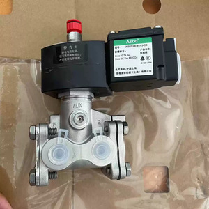 Vanne solénoïde ASCO 220VAC 24VDC à trois voies, type piloté, pour vapeur, eau, air, hydrogène, oxygène - Product Image 3