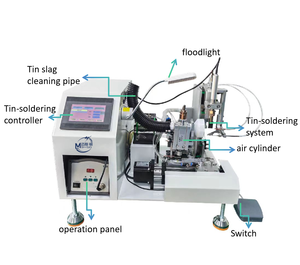 เครื่องบัดกรีแบบมีประสิทธิภาพสูง ได้รับการรับรองมาตรฐาน CE พร้อมคู่มือ MSD มอเตอร์เซอร์โว ลูกปืนความแม่นยำสูง เครื่องทำความสะอาดตะกั่วบัดกรีแบบลม - Product Image 2