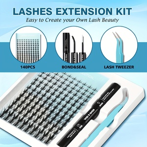 Faux cils en grappe DIY pour professionnels, volume 3D, effet vison, marque privée, vente en gros, cils inférieurs en grappe à <span class=keywords><strong>pointes</strong></span> - Product Image 1