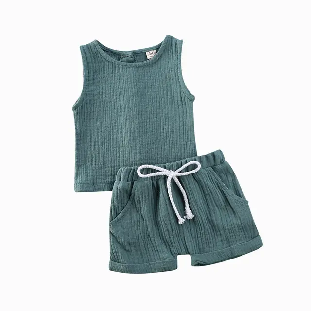 Set Pakaian Bayi Baru Lahir Musim Panas Lucu Kaus Atasan Balita Laki-laki Perempuan Celana Pendek 2 Potong Pakaian Set Pakaian 0-8 Tahun