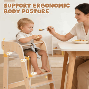 Chaises hautes en bois réglables en hauteur, tabourets de toilette pour bébés, pour la crèche, la salle à manger, l'étude, le restaurant - Product Image 4