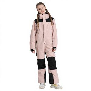 Combinaison de ski professionnelle pour enfants plus âgés, nouvelle collection hiver, 100% polyester, à capuche, fermeture éclair, chaude, respirante, durable, coupe-vent, imperméable - Product Image 1
