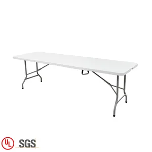 Modern cheap PVC rectangular white party folding table wedding plastic folding banquet tables for event