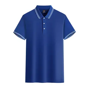Polo 100% coton brodé avec impression personnalisée T-shirt polo vierge avec logo OEM pour hommes 100 coton
