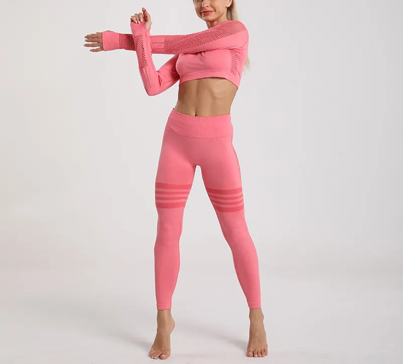Plus Size Customize Color Design Women Scrunch Butt Leggings Set Yoga Fitness Sportswear