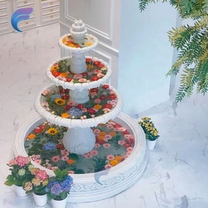 Fuente de Agua Decorativa de Hierro Dorado para Patio de Boda Estilo Europeo - Product Image 2