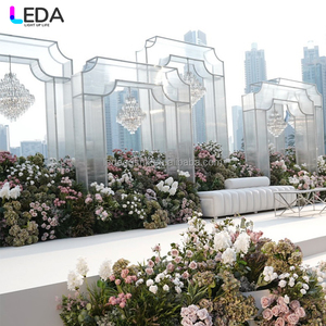 LEDA Outside Wedding Heavy Duty Transparent acrylic <b>Frame</b> Wedding Arch for wedding party <b>backdrop</b> decor - Product Image 4