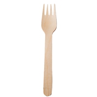 Fourchette, couteau et cuillère en bois jetables écologiques personnalisés de 160 mm pour restaurant et camping