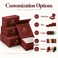 Boîte cadeau magnétique de luxe HONPAK, boîte pliante rigide personnalisée avec impression de logo, emballage cadeau haut de gamme pour bijoux et cosmétiques