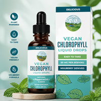 Gouttes de chlorophylle liquide OEM/ODM Marque privée Végétalien Supplément détox à base de plantes Fabricant en vrac certifié GMP Saveur menthe
