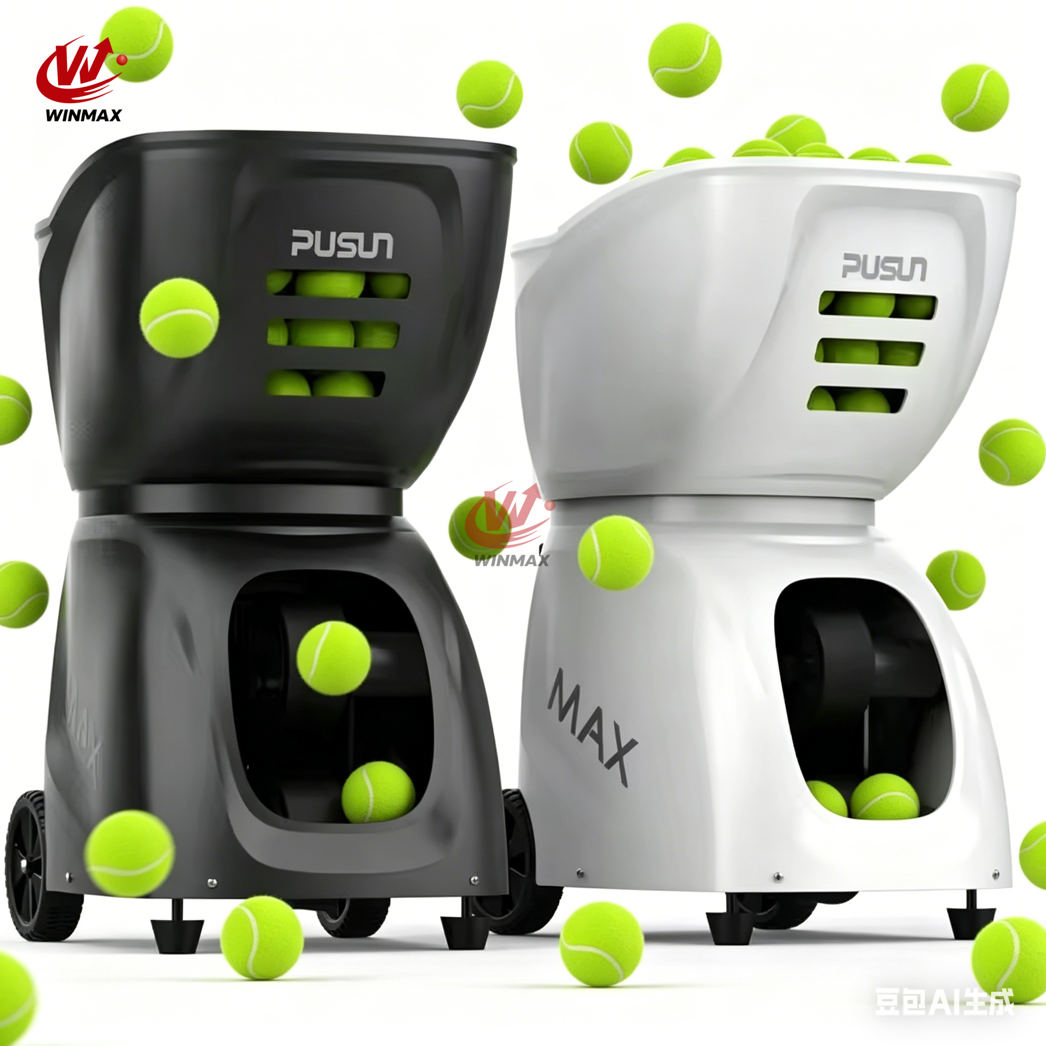 Pickleball Ball Machine High Speed Smart Tennis Ball Launcher with APP Control for Pickleball Practice