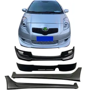 Kit de carrosserie de voiture pour 2008 2009 2010 2011 Toyota yaris lèvre avant arrière llip jupes latérales ABS matière plastique pare-chocs de voiture pour yaris