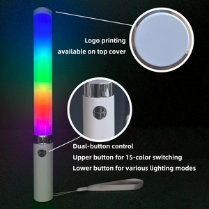 Nouveaux produits d'usine chinoise, bâton lumineux LED RGB personnalisé, clignotant, sans fil, ordinaire, irisé, blanc laiteux, tube, pile sèche - Product Image 4