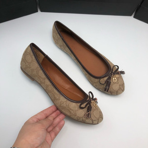 Nouvelles Chaussures Plates Confortables à Bout Rond et Nœud en Tissu en Forme de C, Style Européen et Américain, pour Femme - Product Image 5