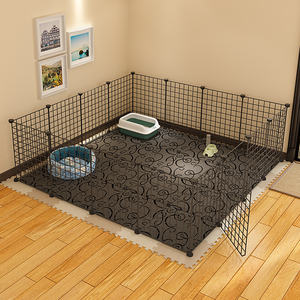Edelstahl Solid Modern <span class=keywords><strong>Pet</strong></span> Fence Hunde käfig Innen barriere Frei kombinierbare Anti-Escape-Trainings toilette Umwelt freundlich Klein - Product Image 4