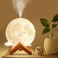 Moon Lamp Humidifier with 240 mAh KC Battery for Home