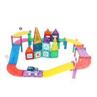Nouveau modèle de circuit de course magnétique 2026, jouet à l'échelle 1:8, ensemble de 40 blocs de construction magnétiques pour enfants
