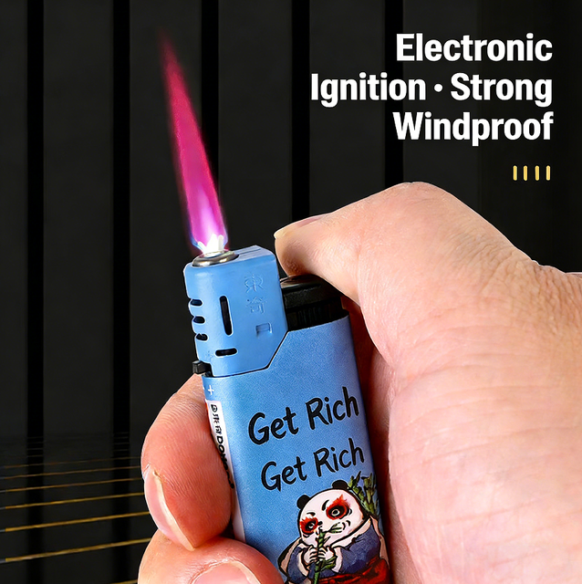Hot Selling OEM Factory Wholesale Price Cheap Gas Refillable Windproof Plastic Lighter for Cigarette and Candle Use