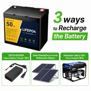 Batterie solaire LiFePO4 12,8 V 50 Ah, batterie lithium à cycle profond pour stockage d'énergie solaire, système hors réseau - Product Image 4
