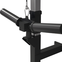 Machine multifonctionnelle de musculation avec barre de traction, rack à squats et système de câbles croisés, idéale pour la maison, le garage ou la salle de sport, équipement de fitness gain de place