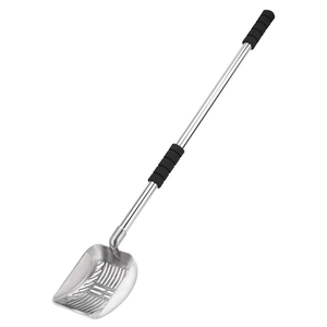 <span class=keywords><strong>Pelle</strong></span> à litière <span class=keywords><strong>pour</strong></span> chat en acier inoxydable antiadhésive avec <span class=keywords><strong>pelle</strong></span> profonde et manche long - Product Image 1