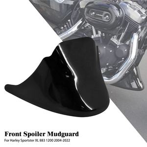 Alerón inferior delantero para motocicleta, guardabarros Air Dam, carenado negro para Harley Sportster XL 883 1200, Super Low <span class=keywords><strong>Custom</strong></span> 2004-2022 - Product Image 5