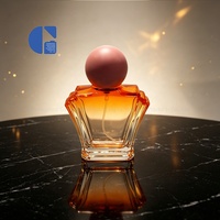 Flacon de parfum de luxe rond en verre transparent avec capuchon, flacon pulvérisateur vide de 30 ml, rechargeable, pour emballage de marque de parfum haut de gamme